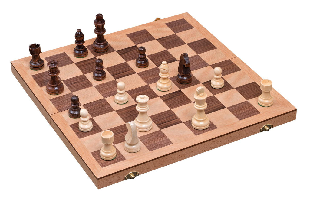 Classic Chess Cassette Set (Beech & Walnut)