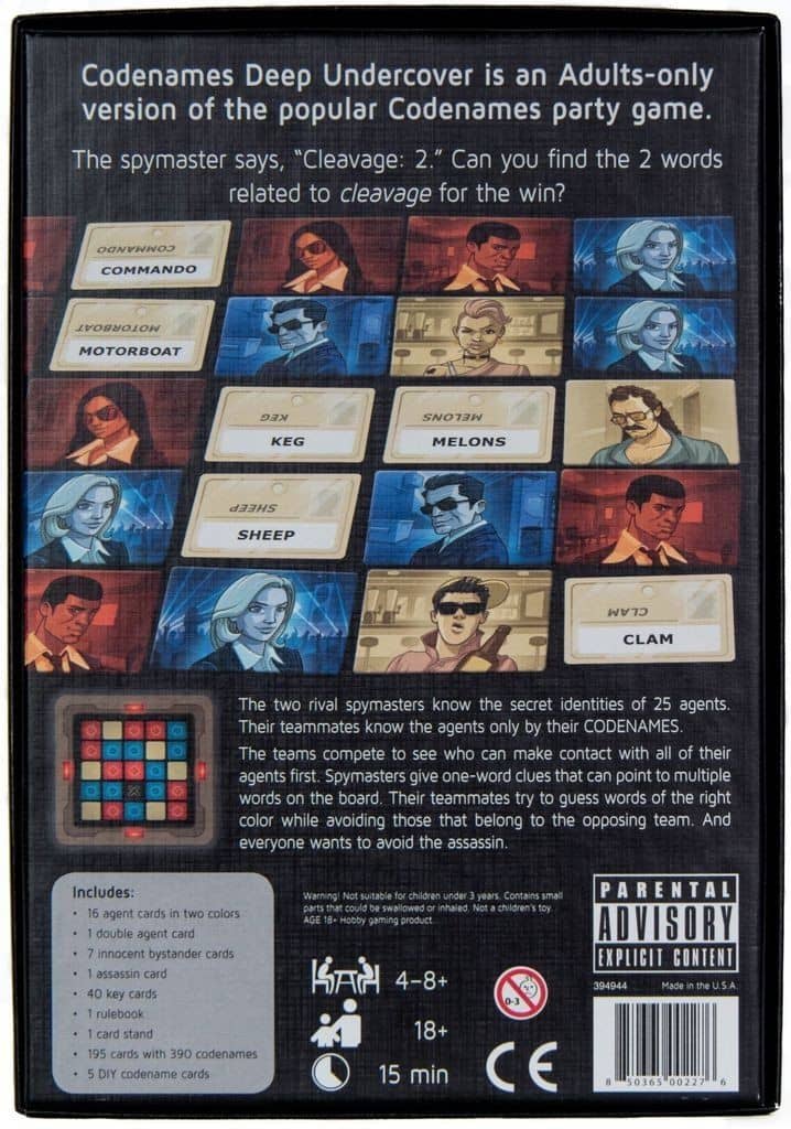 Codenames: Deep Undercover Card Game - BoardGamer.ie | Board Games Ireland