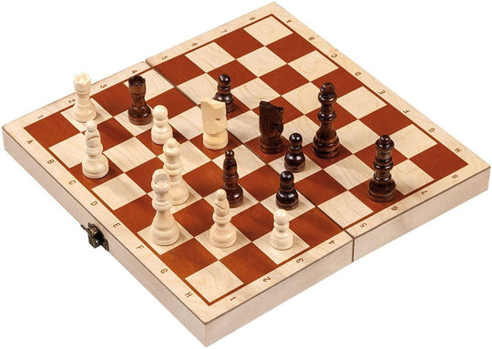 Wood Folding Staunton Chess Set