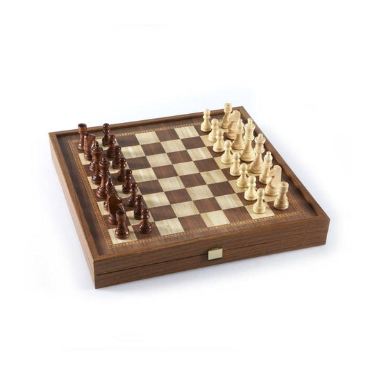 Classic 2 in 1 Chess - Backgammon, 27cm x 27cm (Small)