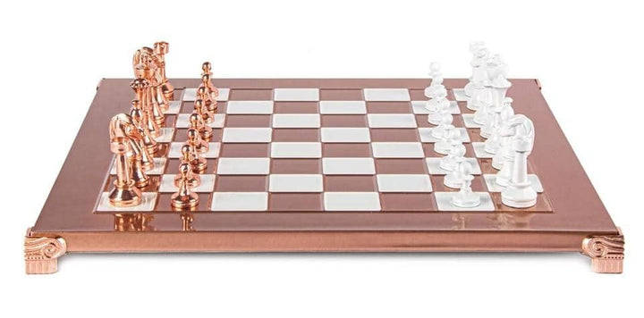 Metal Copper Staunton Chess Set, 36 x 36cm (Medium)