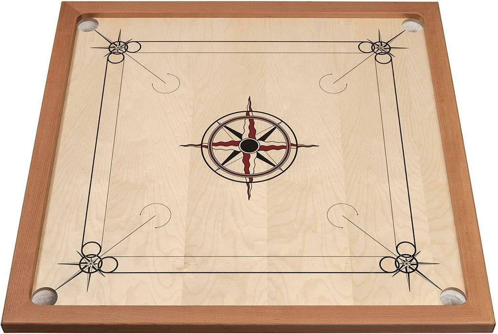 Luxury Carrom Board: Black & Red, Star Design - BoardGamer.ie
