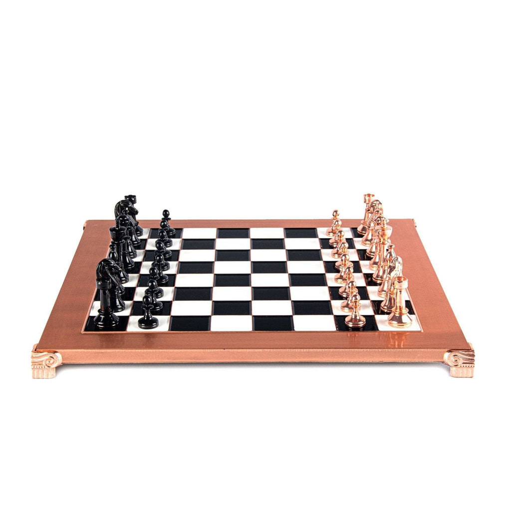 Metal Copper Staunton Chess Set, 36 x 36cm (Medium) - Manopoulos