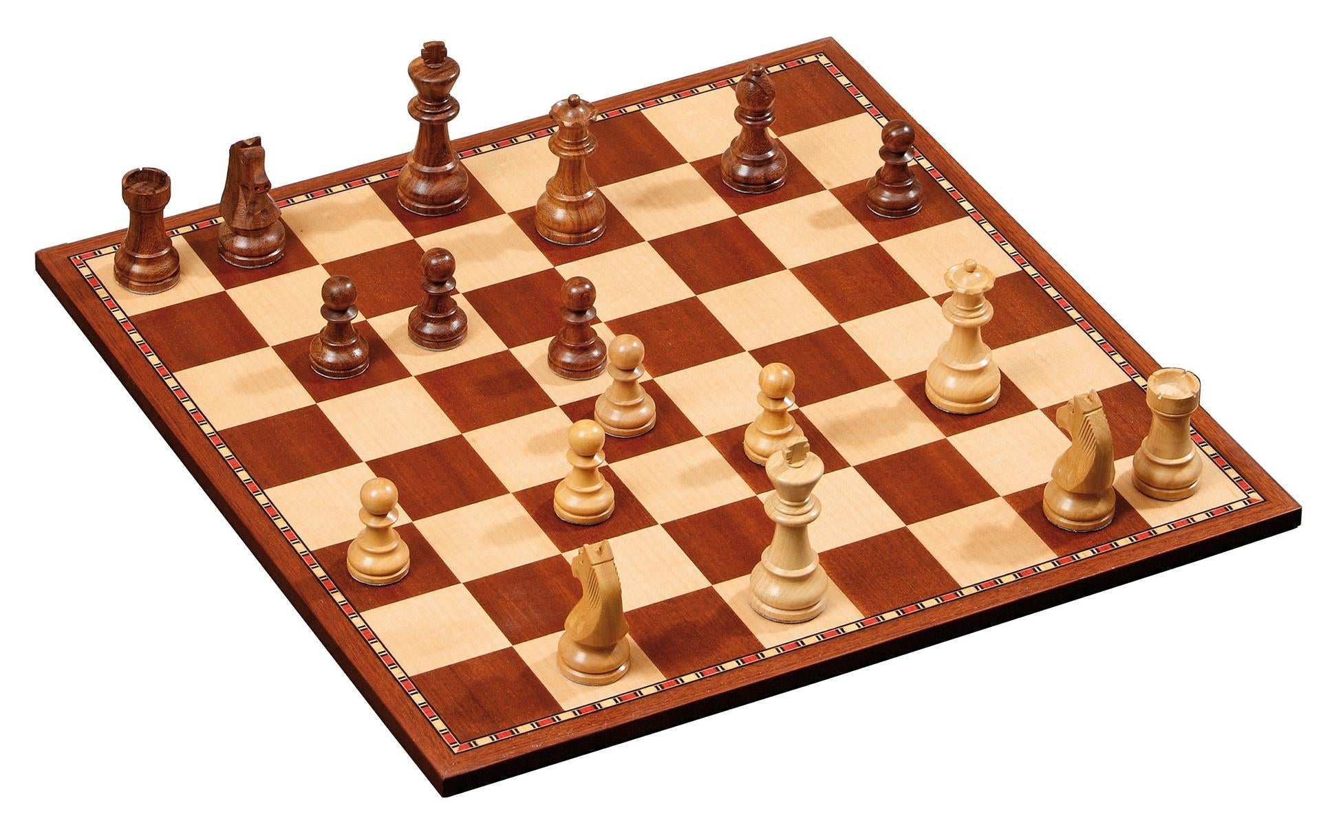 Exclusive Wood Chess Set (Mahogany & Maple) BoardGamer.ie