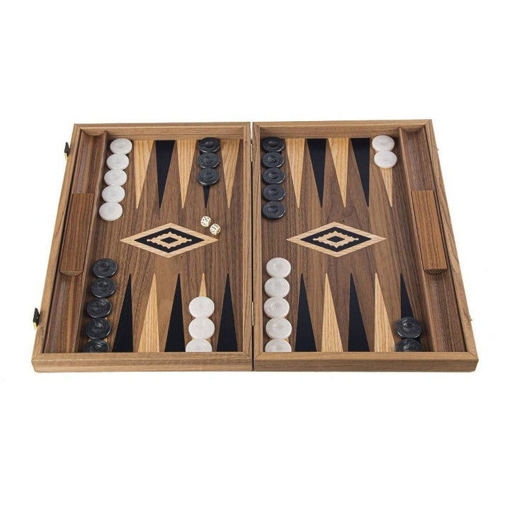 Manopoulos American Walnut Backgammon (Large)