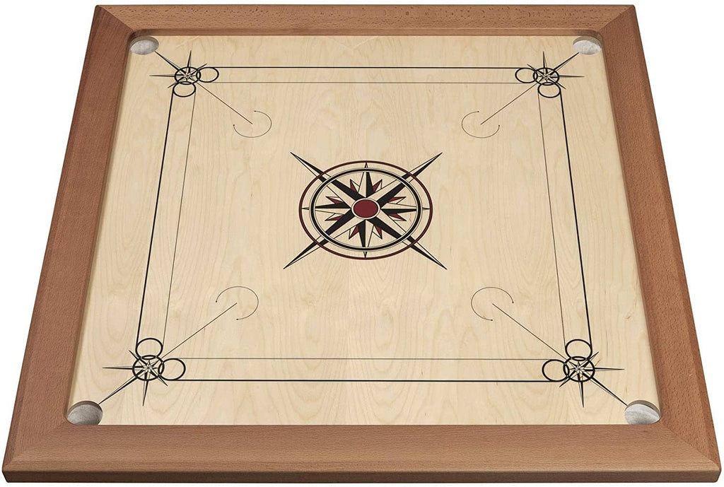 Atelier Radscha Premium Carrom Board with Black & Red Star Design