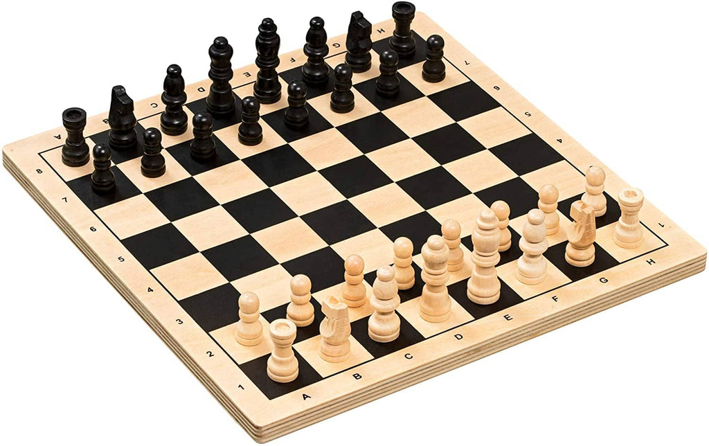 Wooden Chess Set (Birchwood Pieces)