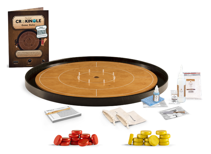 Luxury Crokinole Tournament Board - Beech & Ebony