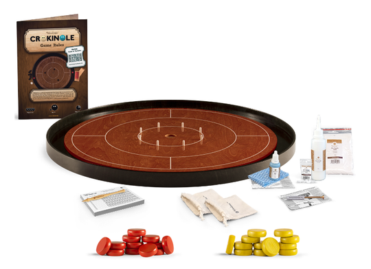 Luxury Crokinole Tournament Board - Cherry & Ebony