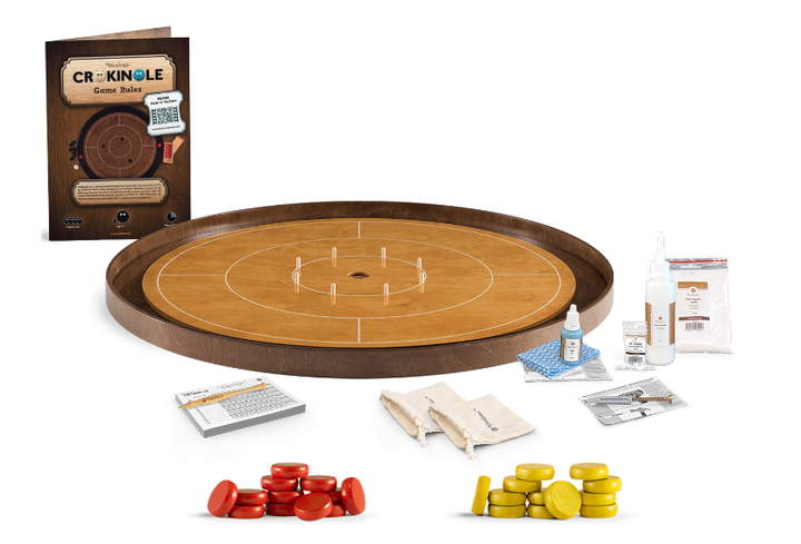 Luxury Crokinole Tournament Board - Beech & Walnut