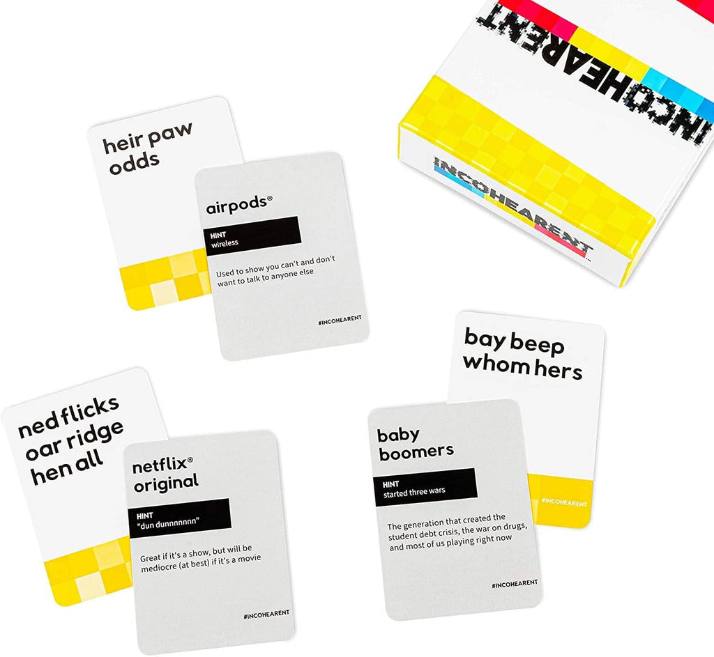 Incoherent Message Example Incohearent: Fresh Phrases Pack (expansion) - BoardGamer.ie