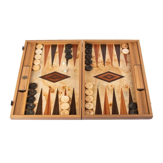 Manopoulos Lupo Burl Backgammon (Large)